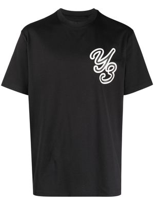 Y-3 GFX S/S logo-flocked T-shirt - Black