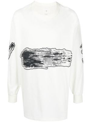 Y-3 graphic-print cotton T-shirt - White