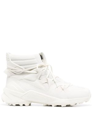 Y-3 high-top lace-up chunky sneakers - White