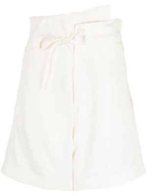 Y-3 high waisted knee-length shorts - White