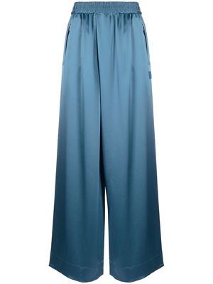 Y-3 high-waisted wide-leg trousers - Blue