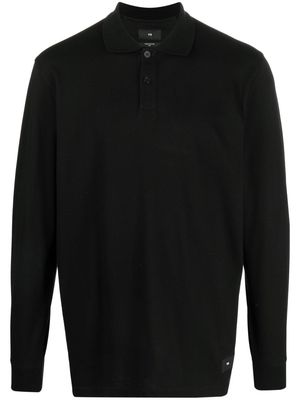 Y-3 jersey cotton polo shirt - Black