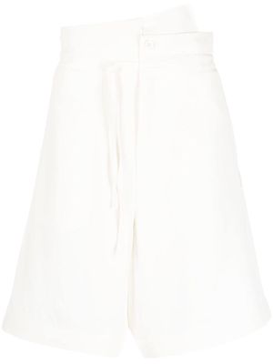 Y-3 knee-length cotton shorts - White