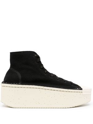 Y-3 lace-up platform sneakers - Black