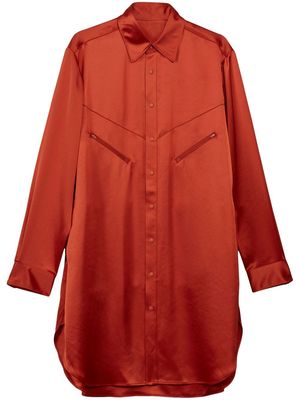 Y-3 layered shirt midi dress