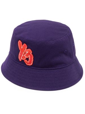 Y-3 logo-embroidered bucket hat - Purple