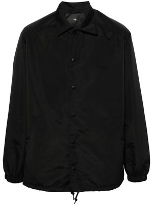 Y-3 logo-embroidered padded shirt jacket - Black