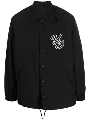 Y-3 logo-embroidered shirt jacket - Black