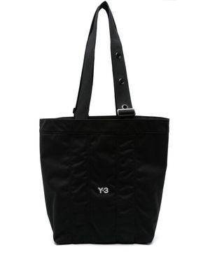 Y-3 logo-embroidered tote bag - Black