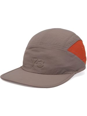 Y-3 logo-embroidered two-tone cap - Neutrals