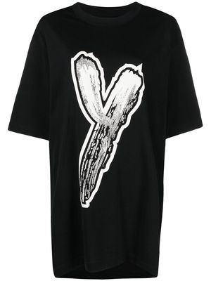 Y-3 logo graphic-print T-shirt - Black
