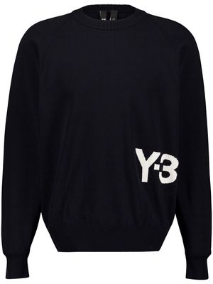 Y-3 logo knitted sweatshirt - Black