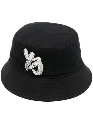 Y-3 logo-patch bucket hat - Black