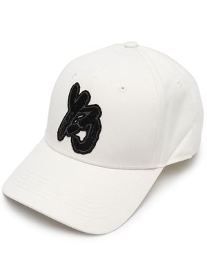 Y-3 logo-patch cap - White