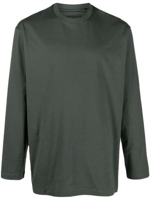 Y-3 logo-patch cotton T-shirt - Grey