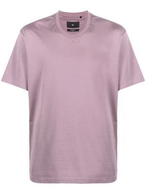 Y-3 logo-patch cotton T-shirt - Purple