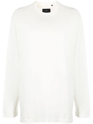 Y-3 logo-patch cotton T-shirt - White
