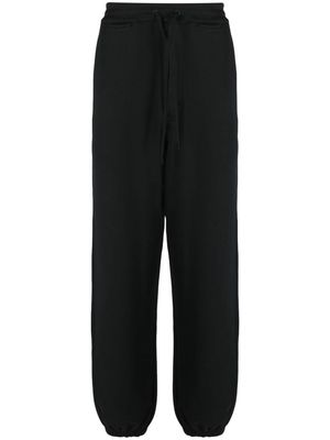 Y-3 logo-patch cotton track pants - Black