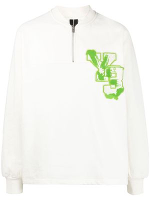 Y-3 logo patch organic cotton sweatshirt - White