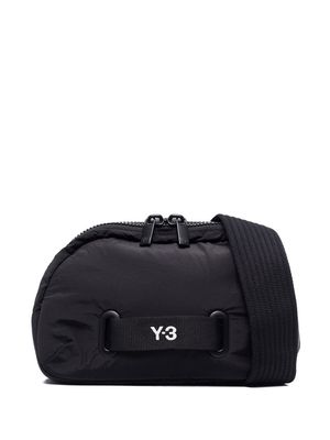 Y-3 logo-patch padded shoulder bag - Black