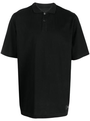 Y-3 logo-patch polo shirt - Black