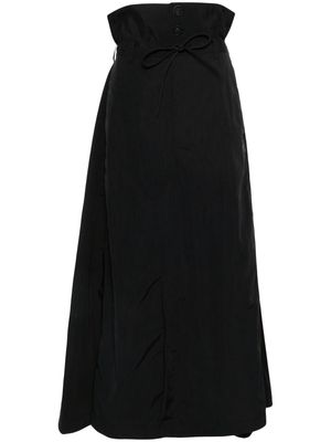 Y-3 logo-print A-line skirt - Black