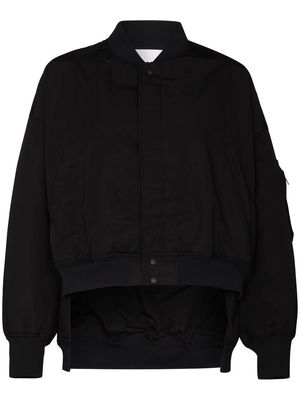 Y-3 logo-print bomber jacket - Black