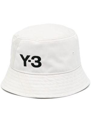 Y-3 logo-print bucket hat - Neutrals