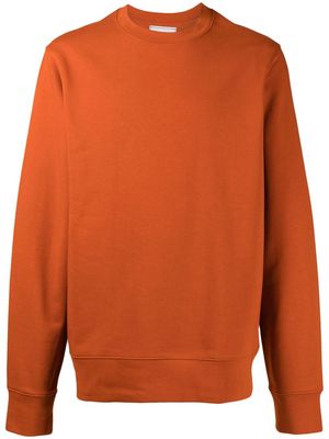 Y-3 logo-print crew-neck cotton sweatshirt - Orange
