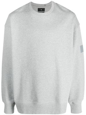 Y-3 logo-print crew-neck sweatshirt - Grey