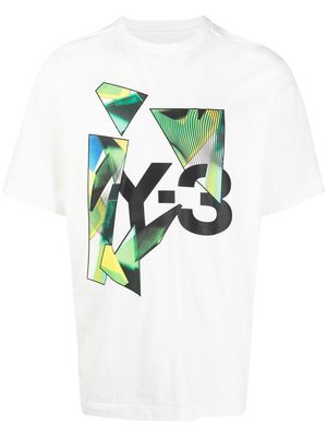 Y-3 logo-print graphic T-shirt - White