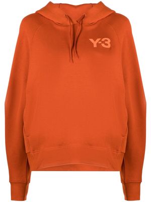Y-3 logo-print hoodie - Orange