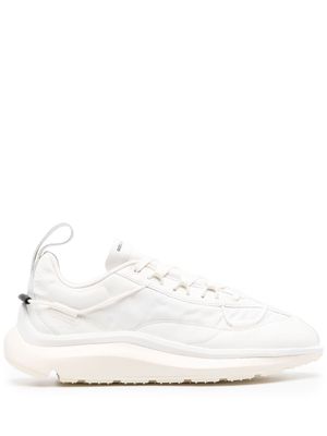 Y-3 logo-print lace-up sneakers - White