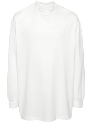 Y-3 logo-print longsleeved jersey - White