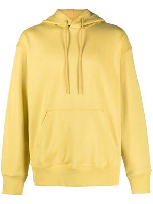 Y-3 logo-print organic-cotton hoodie - Yellow