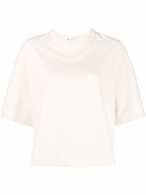 Y-3 logo-print organic cotton T-shirt - Neutrals