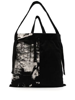 Y-3 logo-print recycled polyester tote bag - Black