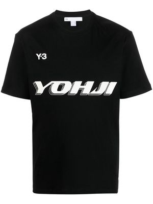 Y-3 logo-print short-sleeve T-shirt - Black