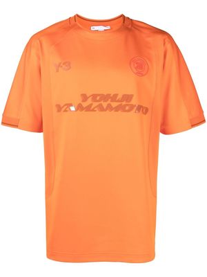 Y-3 logo-print short-sleeve T-shirt - Orange