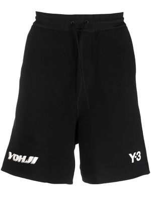 Y-3 logo-print shorts - Black