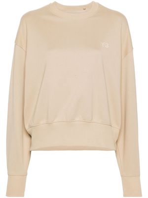 Y-3 logo-print tonal sweatshirt - Neutrals