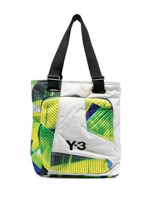 Y-3 logo-print tote bag - Grey