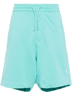 Y-3 logo-print track shorts - Blue