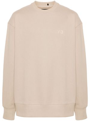 Y-3 logo-printed cotton-belnd sweatshirt - Neutrals