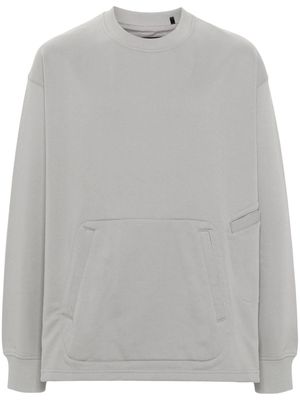 Y-3 logo-rubberised jersey sweatshirt - Grey