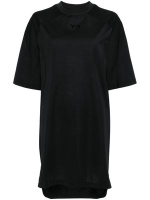 Y-3 logo-stamp mini dress - Black