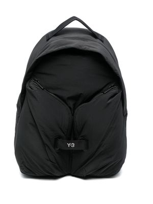 Y-3 logo-strap multi-pocket backpack - Black