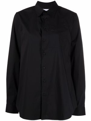 Y-3 long-sleeve zipped-pocket shirt - Black