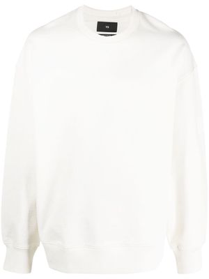 Y-3 long-sleeved organic cotton sweatshirt - Neutrals