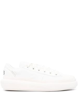 Y-3 low-top leather sneakers - White